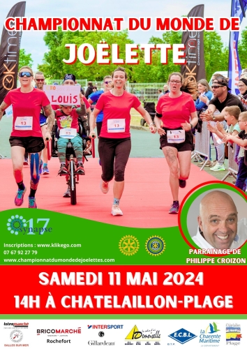 Championnat du monde de Joëlette ® le samedi 11 mai à Châtelaillon-Plage.